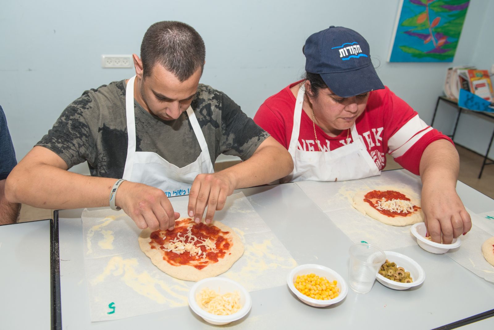 סדנת פיצה במכללה לכישורי חיים