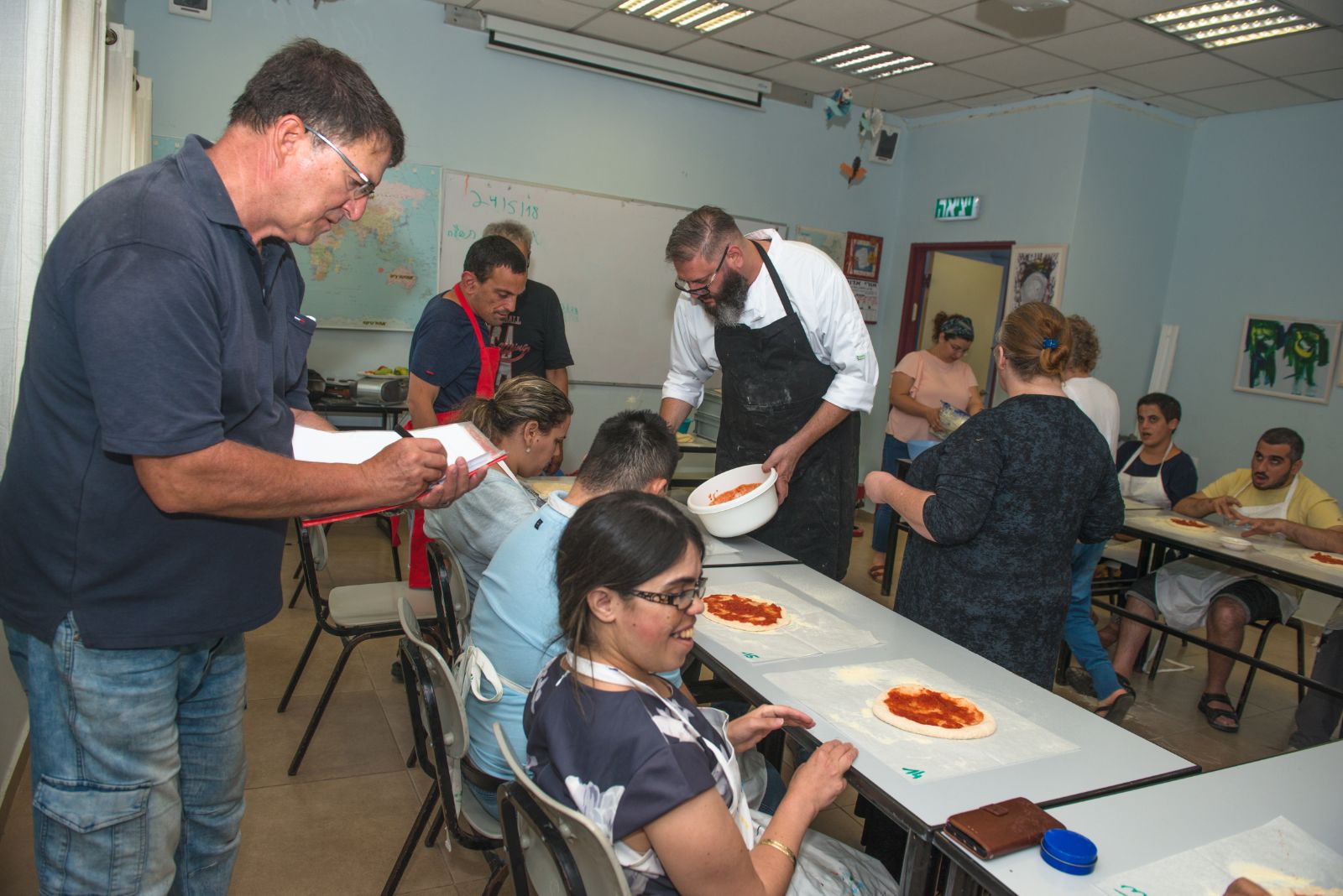 סדנת פיצה במכללה לכישורי חיים