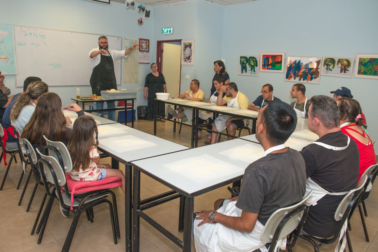 סדנת פיצה במכללה לכישורי חיים