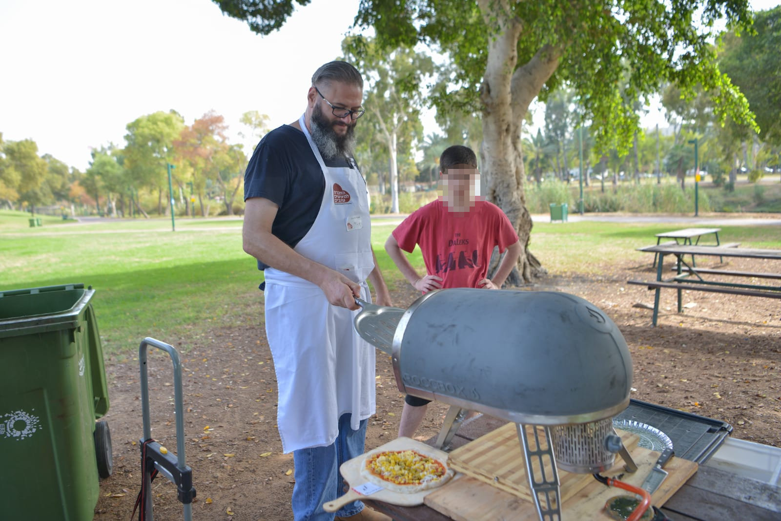 פיצה עם חניכי בית אקשטיין בטבע